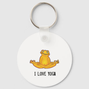 Yoga-Frosch - i-Liebe-Yoga, Schlüsselanhänger