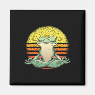 Yoga Frosch Meditation Sport Magnet