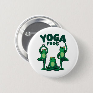 Yoga Frösche Button