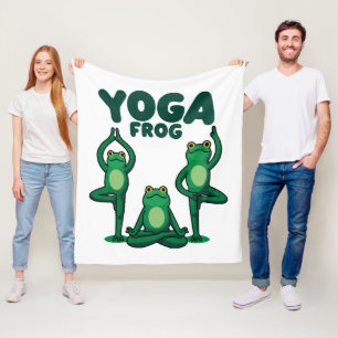 Yoga Frösche Fleecedecke