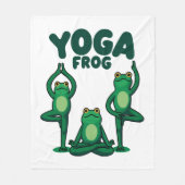 Yoga Frösche Fleecedecke (Vorderseite)