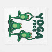 Yoga Frösche Fleecedecke (Vorderseite (Horizontal))