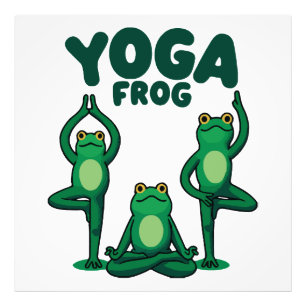Yoga Frösche Fotodruck