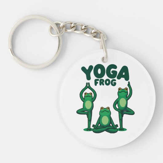 Yoga Frösche Schlüsselanhänger (Vorderseite)