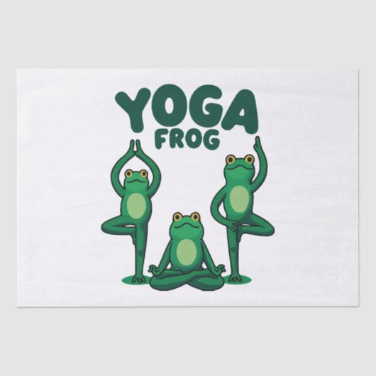 Yoga Frösche Seidenpapier (Vorderseite)