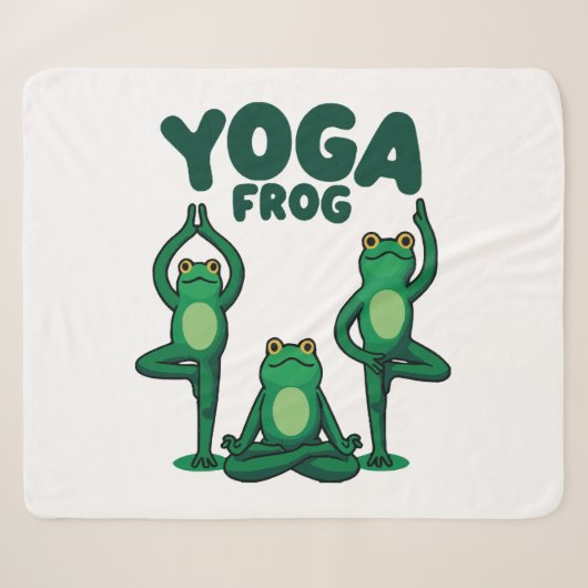 Yoga Frösche Sherpadecke (Vorderseite (Horizontal))