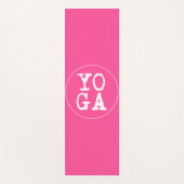 YOGA | Fun Typografie - Hot Pink Yogamatte (Vorderseite)