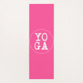 YOGA | Fun Typografie - Hot Pink Yogamatte (Rückseite)