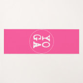 YOGA | Fun Typografie - Hot Pink Yogamatte (Vorderseite (Horizontal))