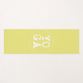 YOGA | Fun Typografie - Sonnengelb Yogamatte (Vorderseite (Horizontal))