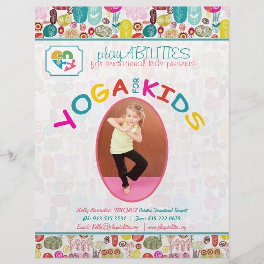 Yoga Fur Arten Buntes Blumen Flyer Zazzle De