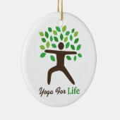 Yoga für das Leben, Krieger-Pose, Baum Keramikornament (Rechts)