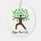 Yoga für das Leben, Krieger-Pose, Baum Keramikornament (Links)