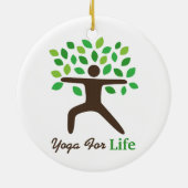 Yoga für das Leben, Krieger-Pose, Baum Keramikornament (Hinten)