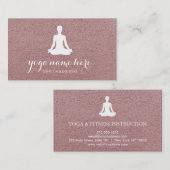 Yoga für elegante Meditation Om Logo Visitenkarte (Vorne/Hinten)