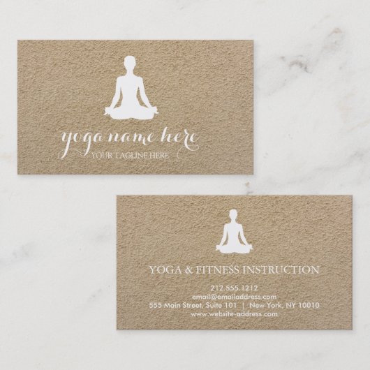 Yoga für elegante Meditation Om Logo Visitenkarte (Vorne/Hinten)