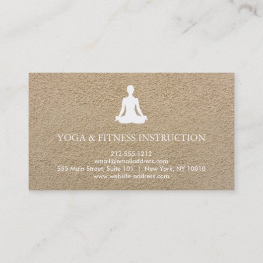Yoga für elegante Meditation Om Logo Visitenkarte (Rückseite)