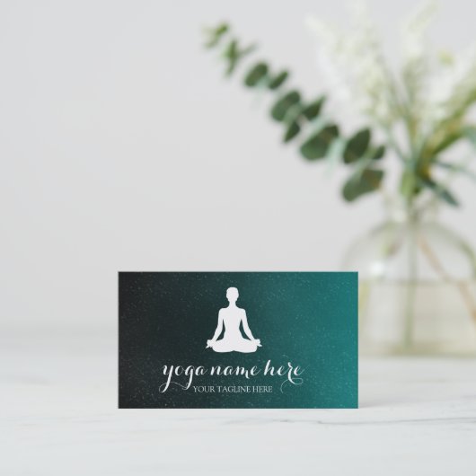 Yoga für elegante Meditation Om Logo Visitenkarte (Stehend Vorderseite)