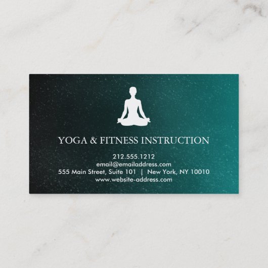 Yoga für elegante Meditation Om Logo Visitenkarte (Rückseite)