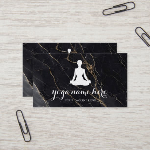Yoga für elegante Meditation Om Logo Visitenkarte
