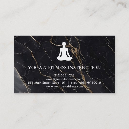 Yoga für elegante Meditation Om Logo Visitenkarte (Rückseite)