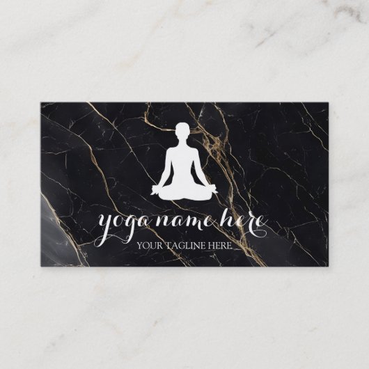 Yoga für elegante Meditation Om Logo Visitenkarte (Vorderseite)