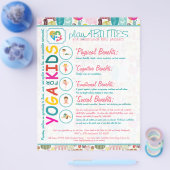 Yoga für Kinds farbenfrohe Blüte Flyer (Einzeln)