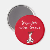 Yoga für Winelovers Red Magnet (Vorderseite/Rückseite)