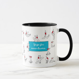 Yoga für Winelovers Weiß-Tasse Tasse
