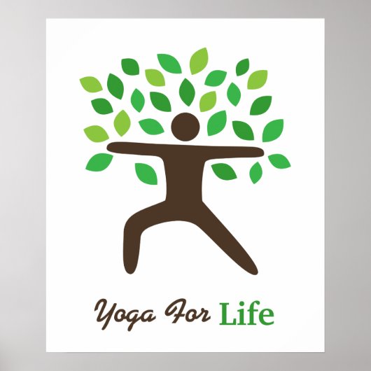 Yoga fürs Leben, Krieger-Pose, Baum Poster (Vorne)