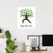 Yoga fürs Leben, Kriegerpose, Baum Poster (Heimbüro)