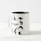 Yoga-Furzen Zweifarbige Tasse (Vorderseite Links)