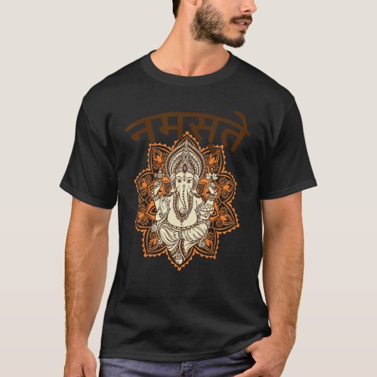 Yoga Gansha Namaste Sanskrit Namaste Mediation T-Shirt (Vorderseite)