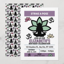 Yoga-Geburtstagseinladung