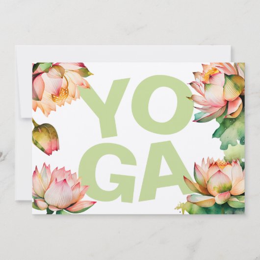 Yoga-Geburtstagsparty Einladung (Vorderseite)