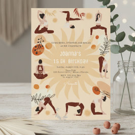 Yoga-Geburtstagsparty Einladung