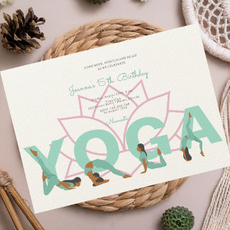 Yoga-Geburtstagsparty Einladung