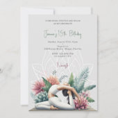 Yoga-Geburtstagsparty Einladung (Vorderseite)