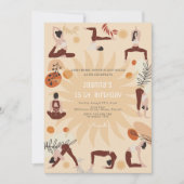 Yoga-Geburtstagsparty Einladung (Vorderseite)