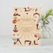 Yoga-Geburtstagsparty Einladung (Stehend Vorderseite)