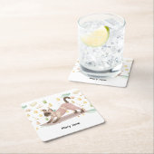 Yoga Geburtstagsparty für Siameskatzenliebhaber Rechteckiger Pappuntersetzer (Vor Ort)