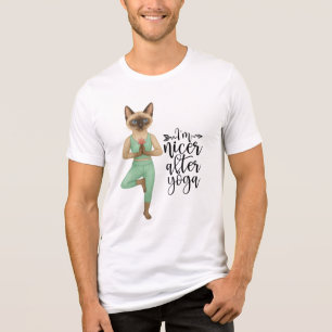 Yoga Geburtstagsparty für Siameskatzenliebhaber Tri-Blend Shirt