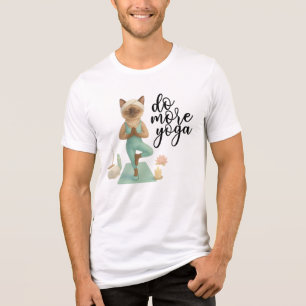 Yoga Geburtstagsparty für Siameskatzenliebhaber Tri-Blend Shirt