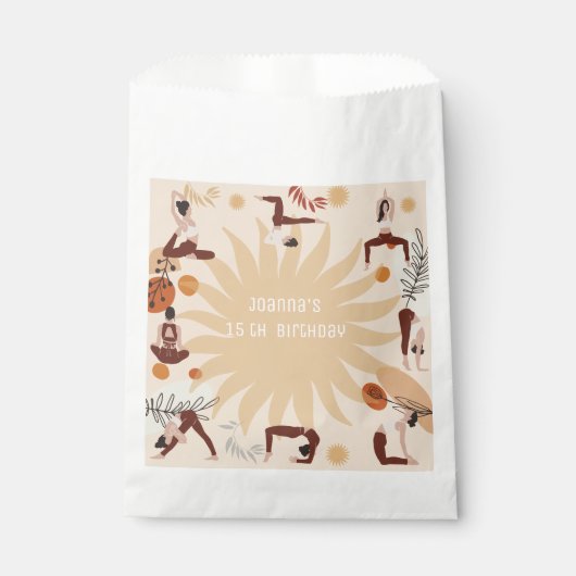Yoga-Geburtstagsparty Geschenktütchen (Vorderseite)