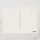 Yoga-Geburtstagsparty Gold Folien Feiertagspostkarte (Rückseite)