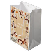 Yoga-Geburtstagsparty Mittlere Geschenktüte (Vorderseite Schrägansicht)