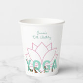 Yoga-Geburtstagsparty Pappbecher (Rückseite)