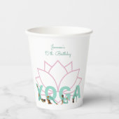 Yoga-Geburtstagsparty Pappbecher (Vorderseite)