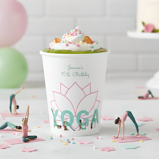 Yoga-Geburtstagsparty Pappbecher