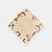 Yoga-Geburtstagsparty Serviette (Ecke)